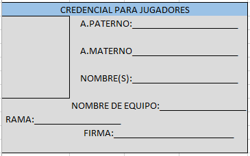 CREDENCIAL Y GAFETE VOLEIBOL DE PLAYA