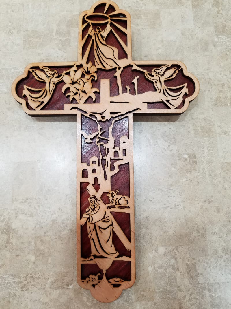 Easter Story Cross Kuna S Laser Engraving