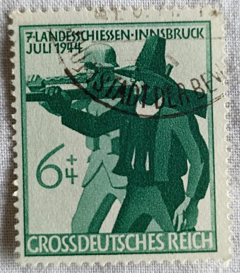 Sello Grossdeutsches Reich Iii Reich Hitler Nazi Alemania Wwii