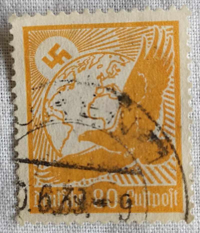 Sello Deutsche Luftpost Iii Reich Hitler Nazi Alemania Wwii