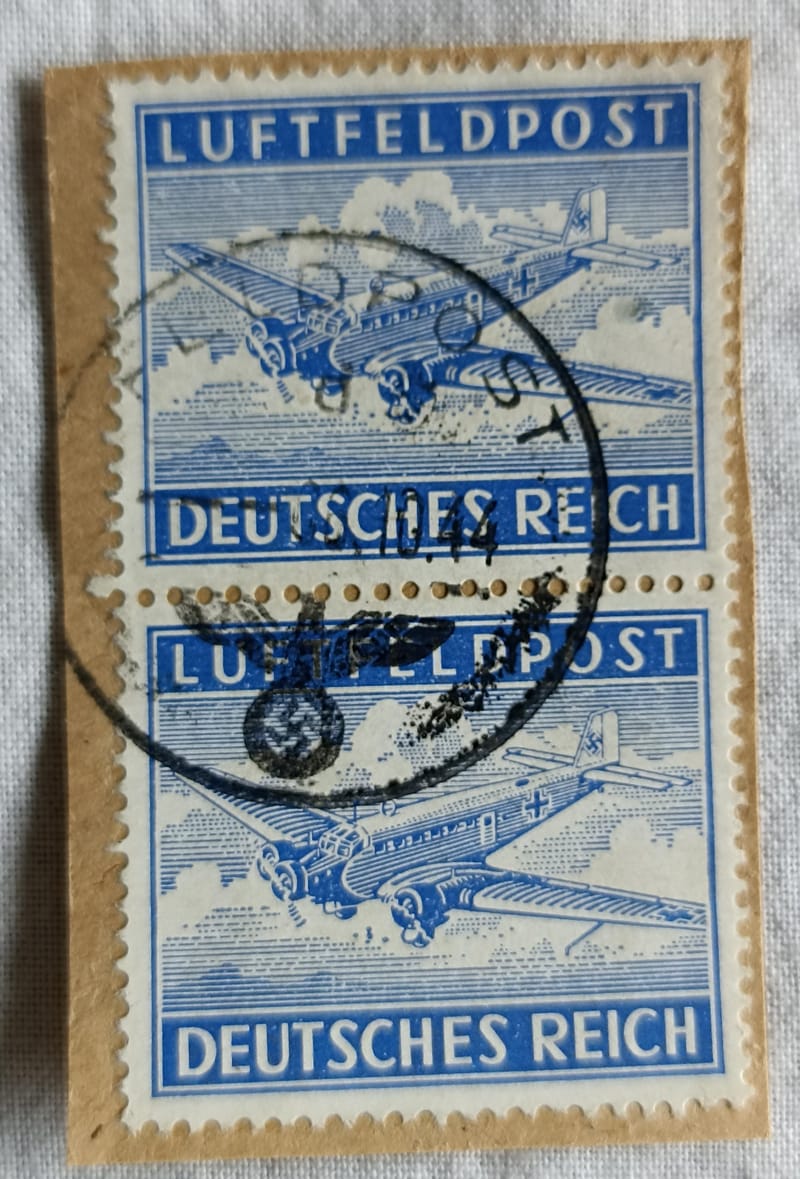 Sello Deutsches Reich Luftfeldpost Iii Reich Hitler Nazi Alemania