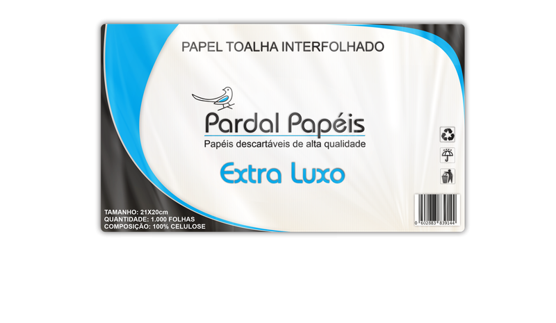 Papel toalha extra luxo 24g 1 000 folhas celulose virgem Pardal Papéis