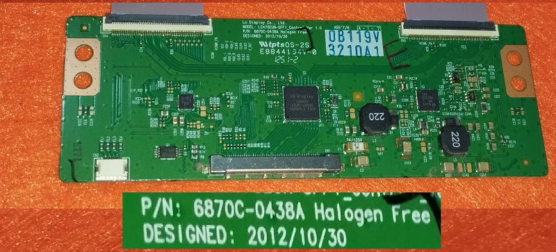 6870C 0438A PLACA T CON BOARD SCHEDA PLATINEE PANASONIC TX L32E6E