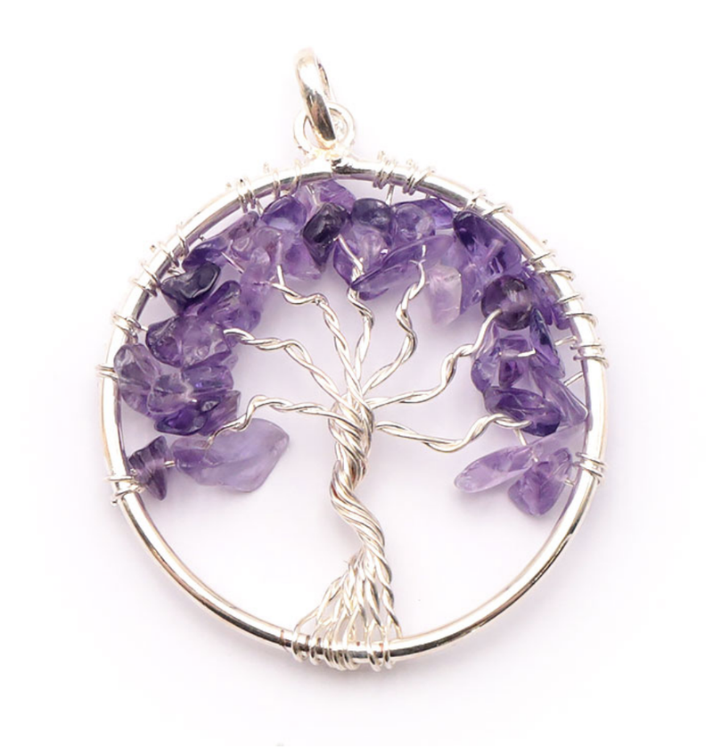 Pendentif Arbre De Vie En Cristal De Roche Les F Es Pr Cieuses