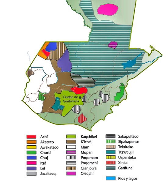 Mapa De Las Etnias De Guatemala Historiarte Los Sentidos