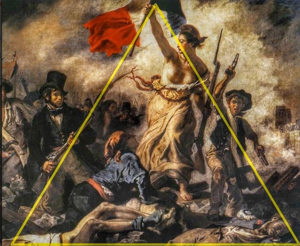 7 Esquema Compositivo De La Libertad Guiando Al Pueblo Delacroix