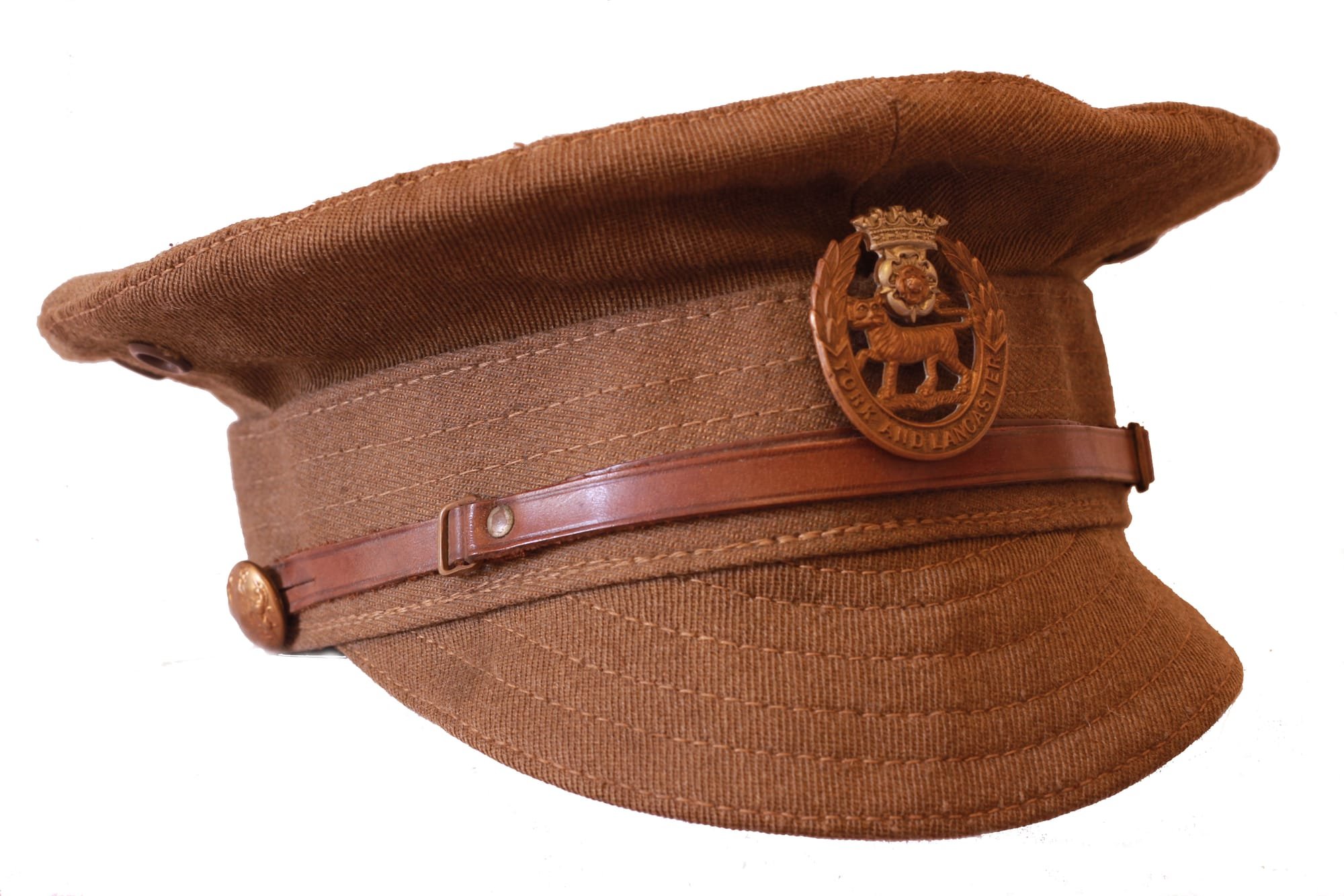 World War One Period Badge On A Trench Cap