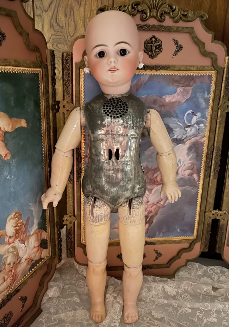 TLC Antique CM Bergmann Waltershausen 24 Doll Hearts Will Play