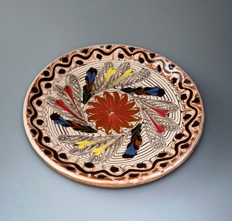 Horezu Ceramics Authentic Romanian Horezu Pottery Plate Set