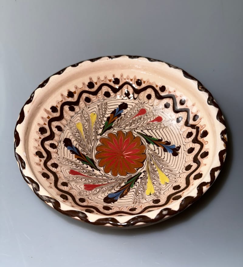 Horezu Ceramics Authentic Romanian Horezu Pottery Plate Set