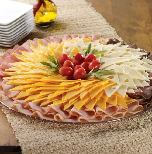 Deli meat and cheese platter w/ bread