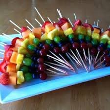 Fruit and cheese kabobs