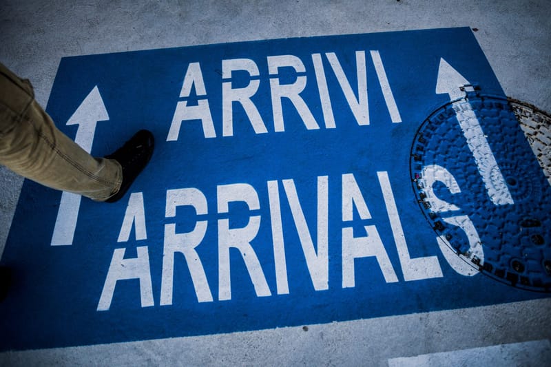 upon arriving upon arriving