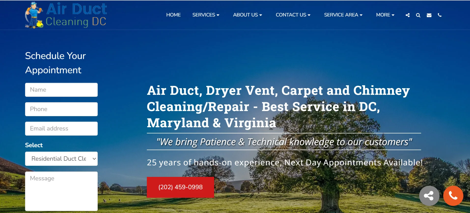 Air duct cleaning service dc