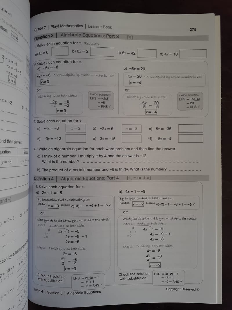 Grade 7 - Take a look inside our Grade 7 Play! Mathematics Learner Book ...