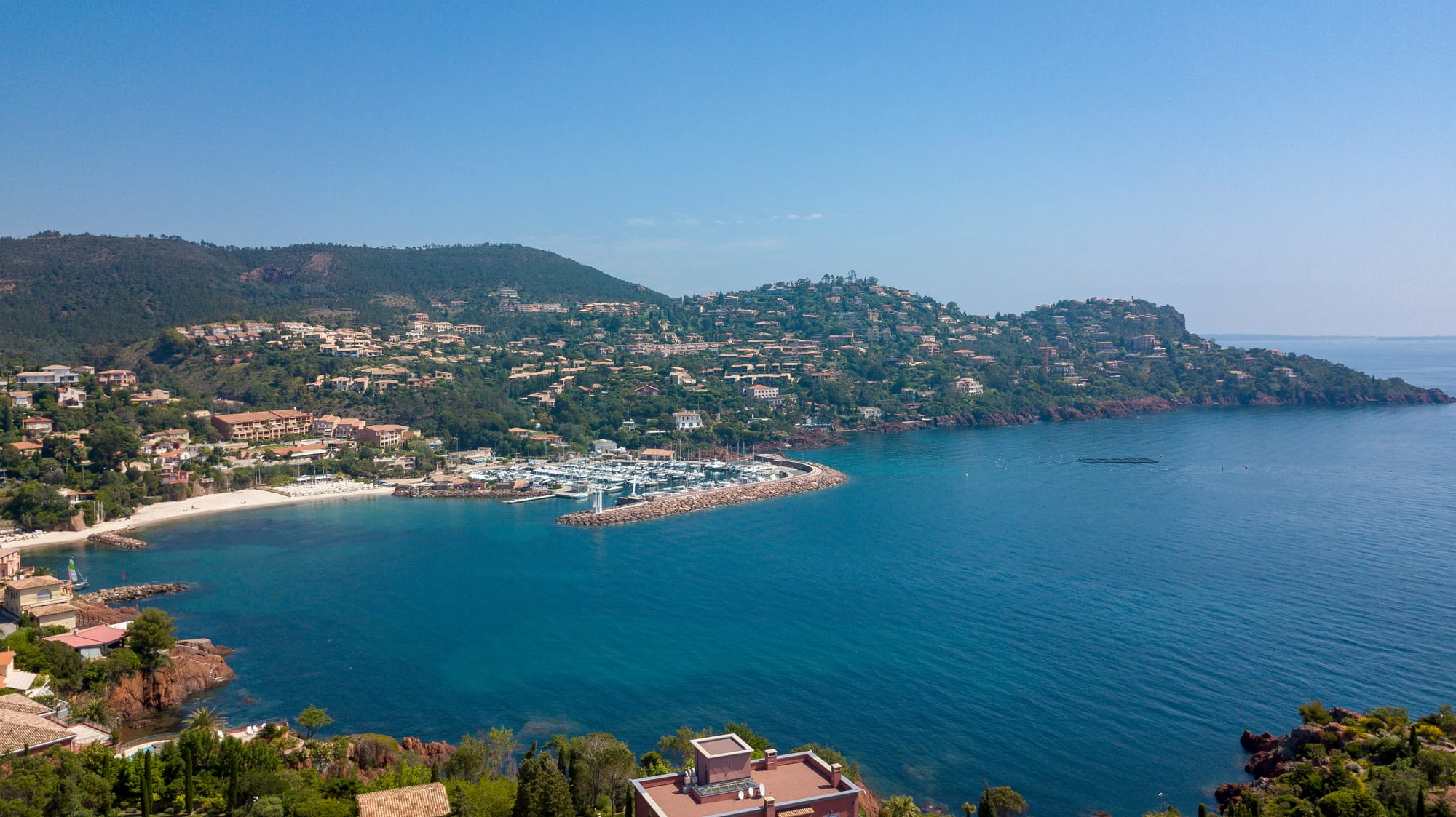 Aereal view on Port de la Figueirette