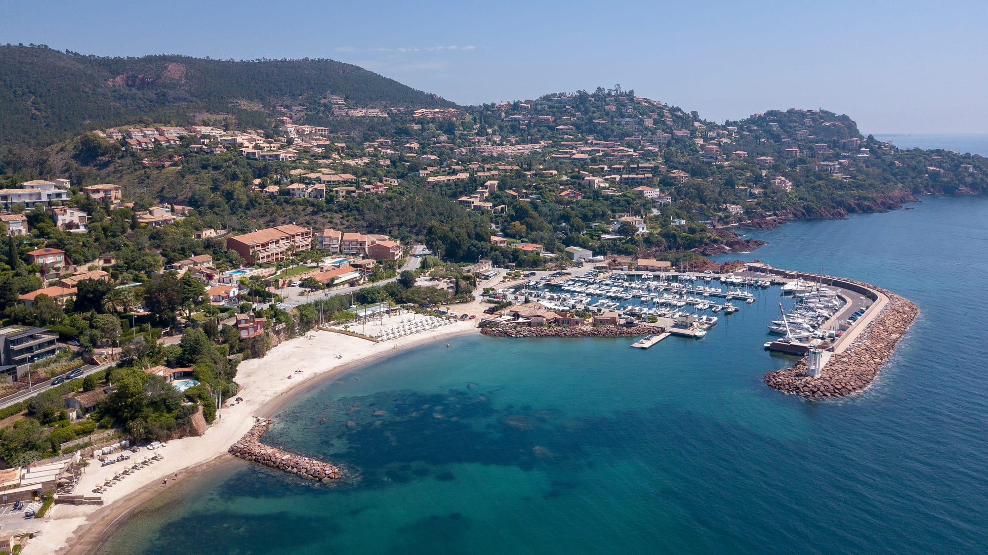 Aereal view on Port de la Figueirette