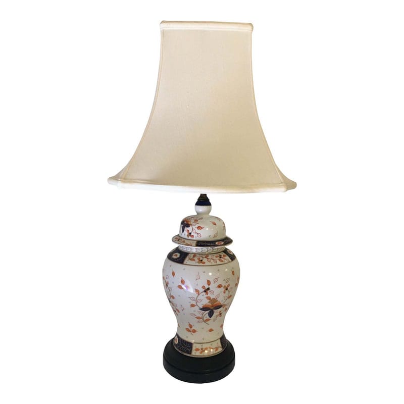 Vintage Asian Ginger Jar Lamp With Silk Pagoda Shade The Old Church