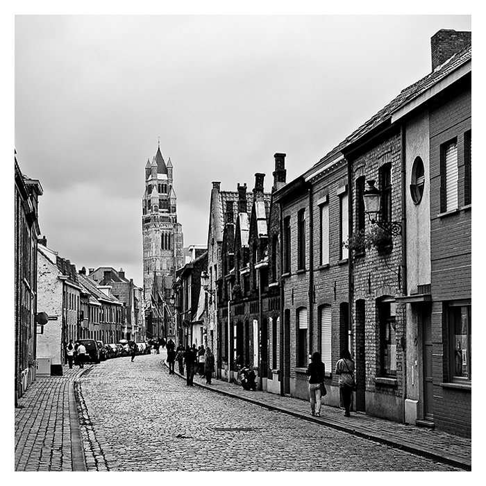 Rue du clocher, Bruges, Belgique