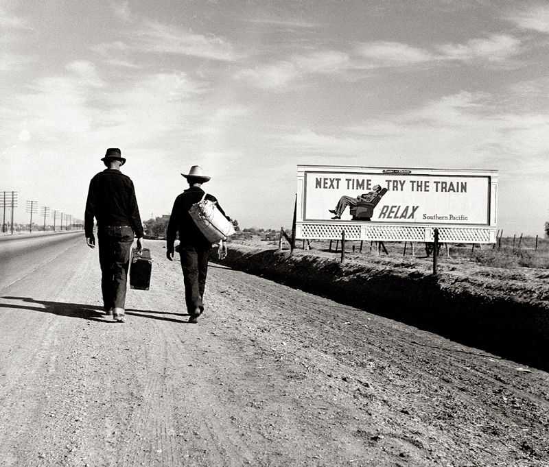 Dorothea Lange - Try the Train, California, Toward Los Angeles 1937