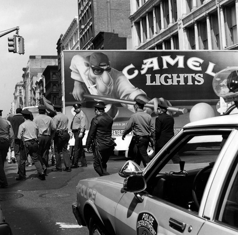 Toby Old - Demonstration on Lower Broadway, New York City 1989