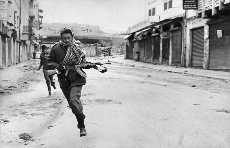 Catherine Leroy - Palestinian fighter during the civil war, Beirut, Lebanon, 1976