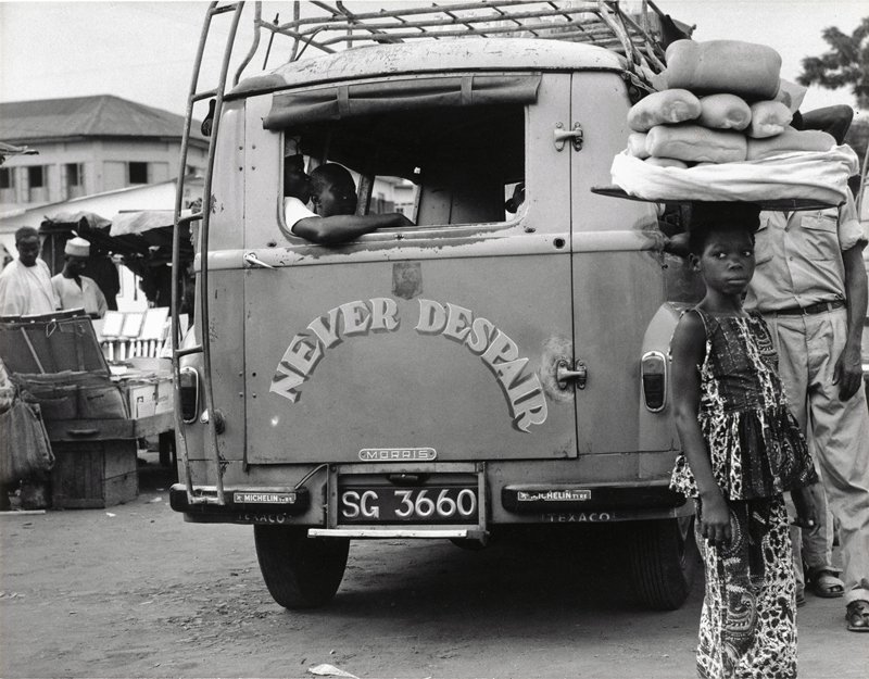 Paul Strand - Never Despair, Accra Bus Terminal, Ghana 1964