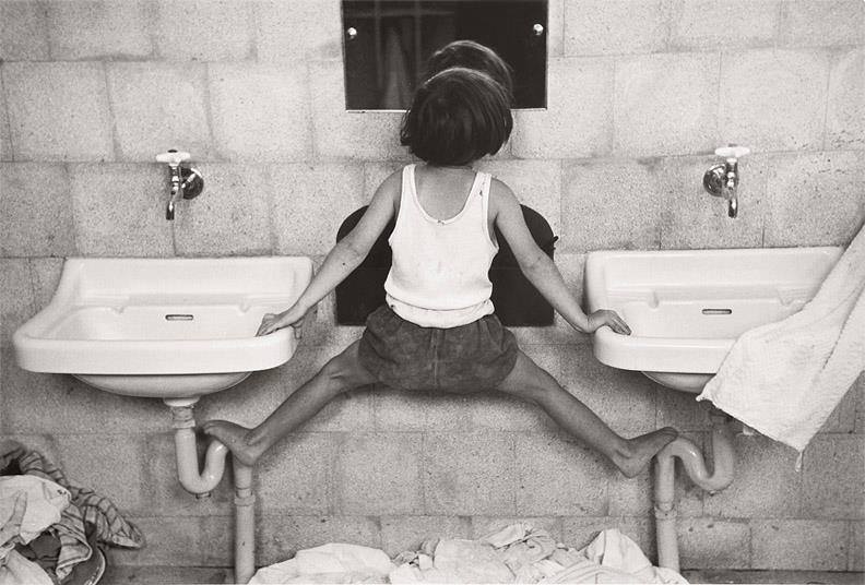 Ruth Orkin - Tirza on Sinks, Israel 1951