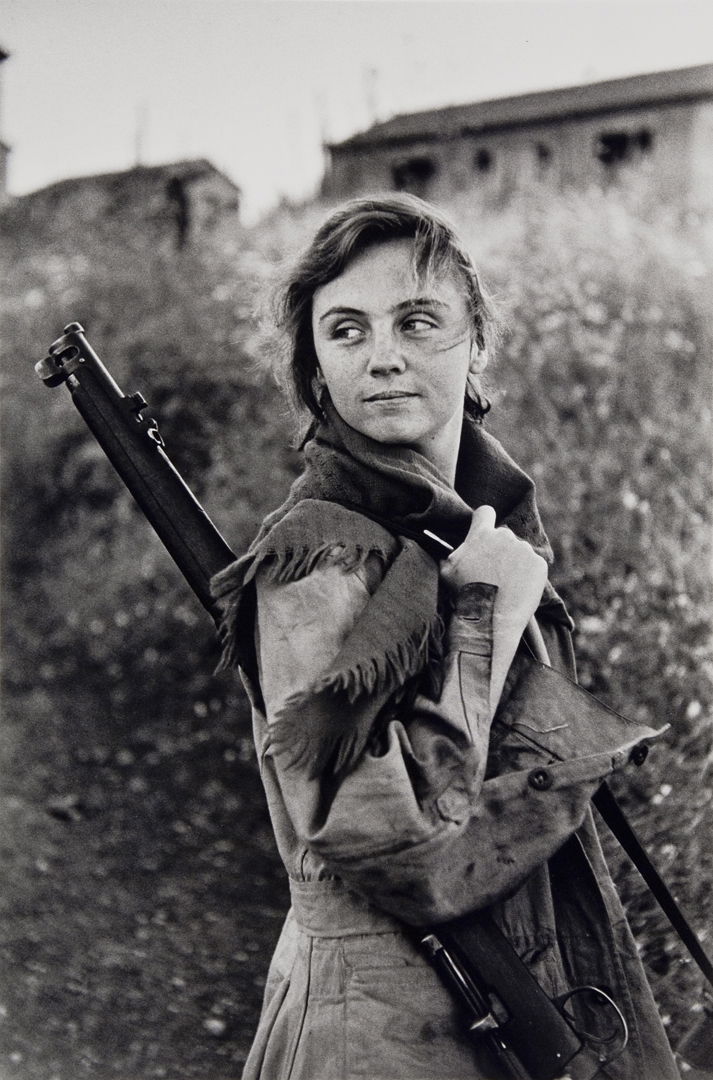 David Seymour - Female soldier guarding the oil pipeline terminal, Haifa, Isreal 1953