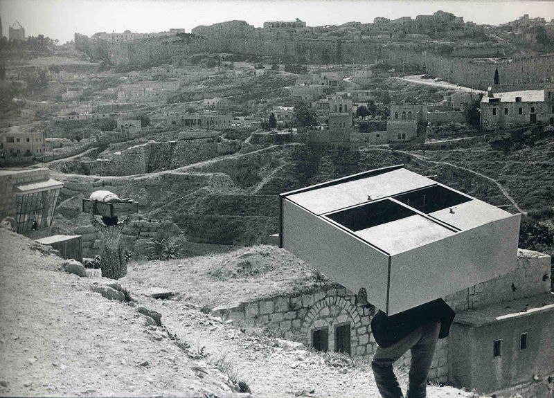Leonard Freed - Human transportation in an Arab village outside the Old City of Jerusalem, Israel 1967