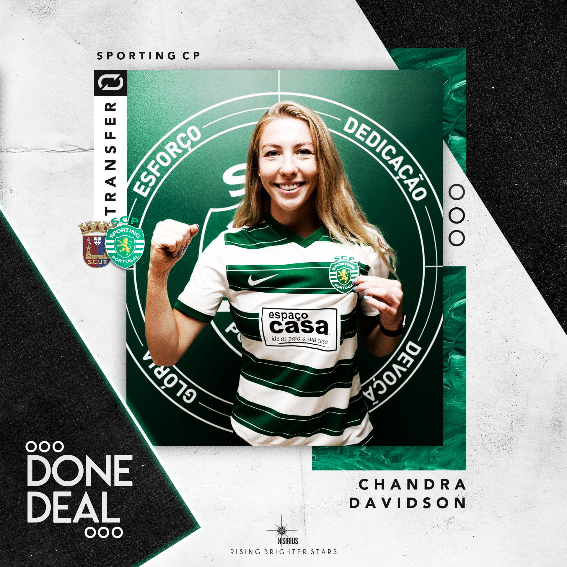 Signing: Chandra Davidson with Sporting C.P.