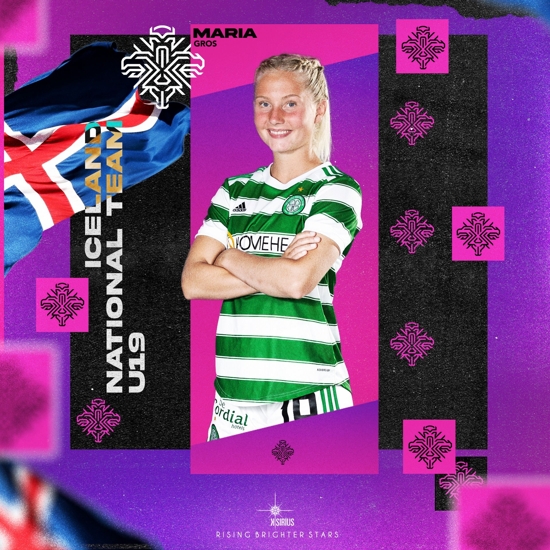 National Team: Maria Gros (Celtic F.C.) at Iceland U19