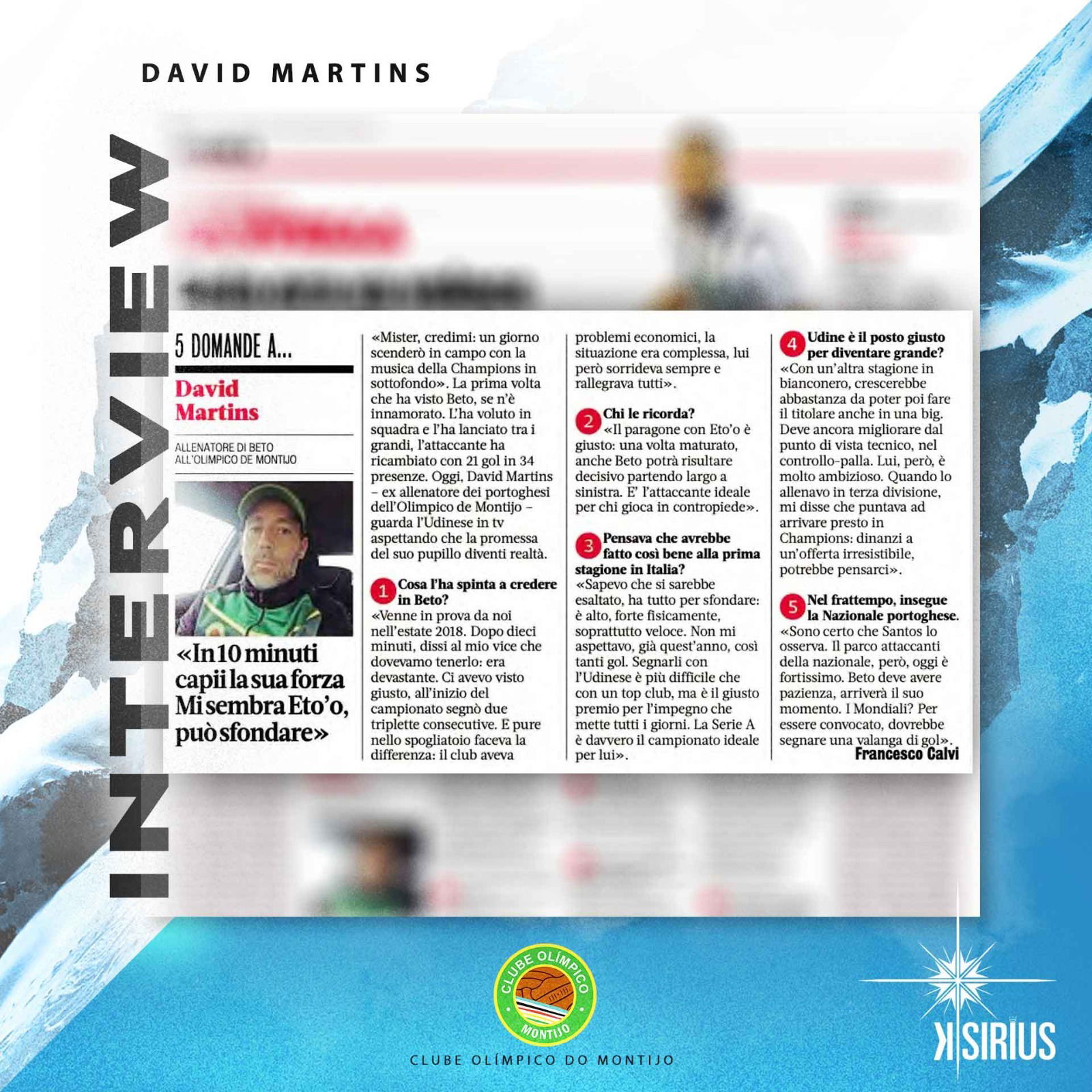 Interview: David Martins