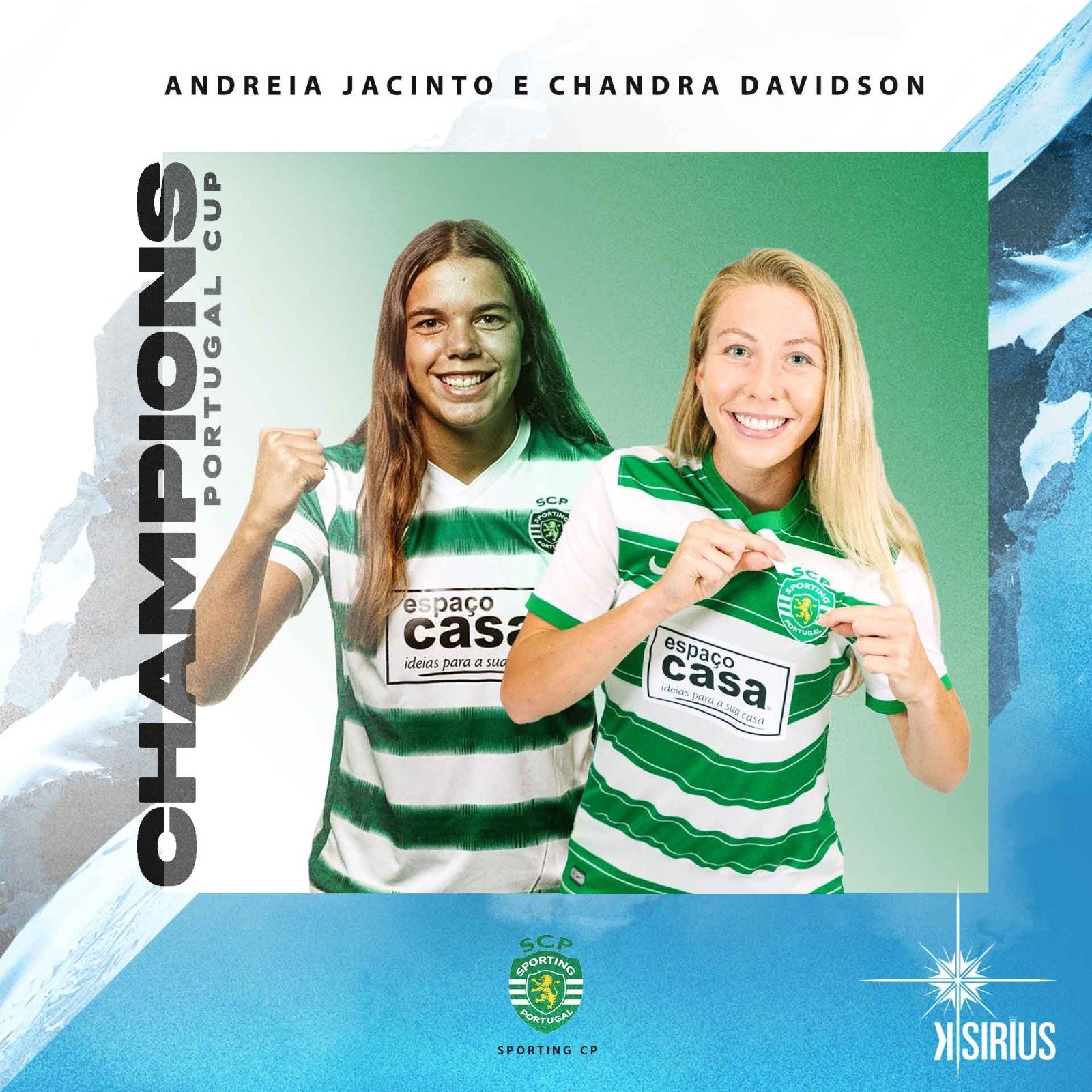 Champions: Andreia Jacinto e Chandra Davidson (Sporting CP)