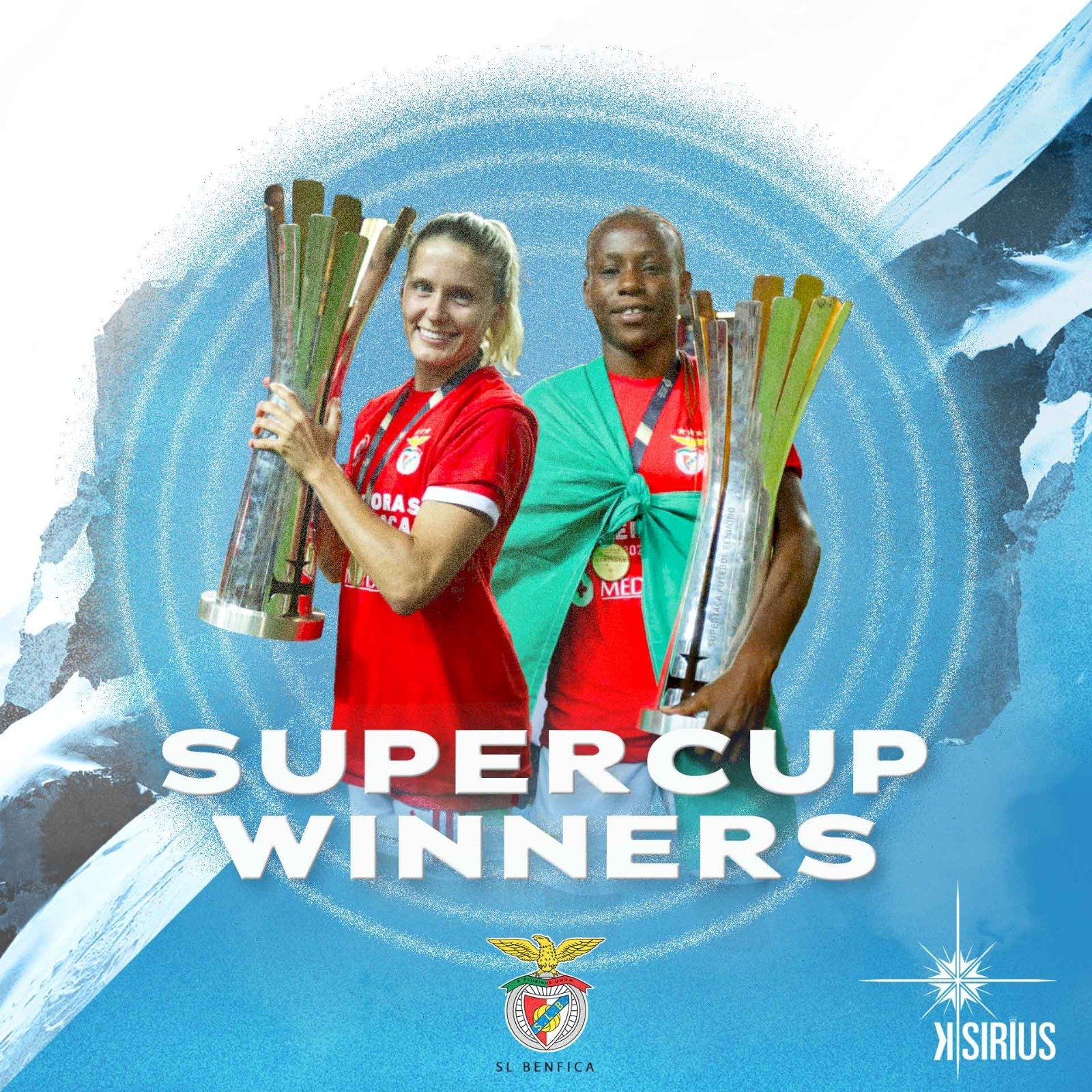 Champions: Cloé Lacasse and Christy Ucheibe (SL Benfica)