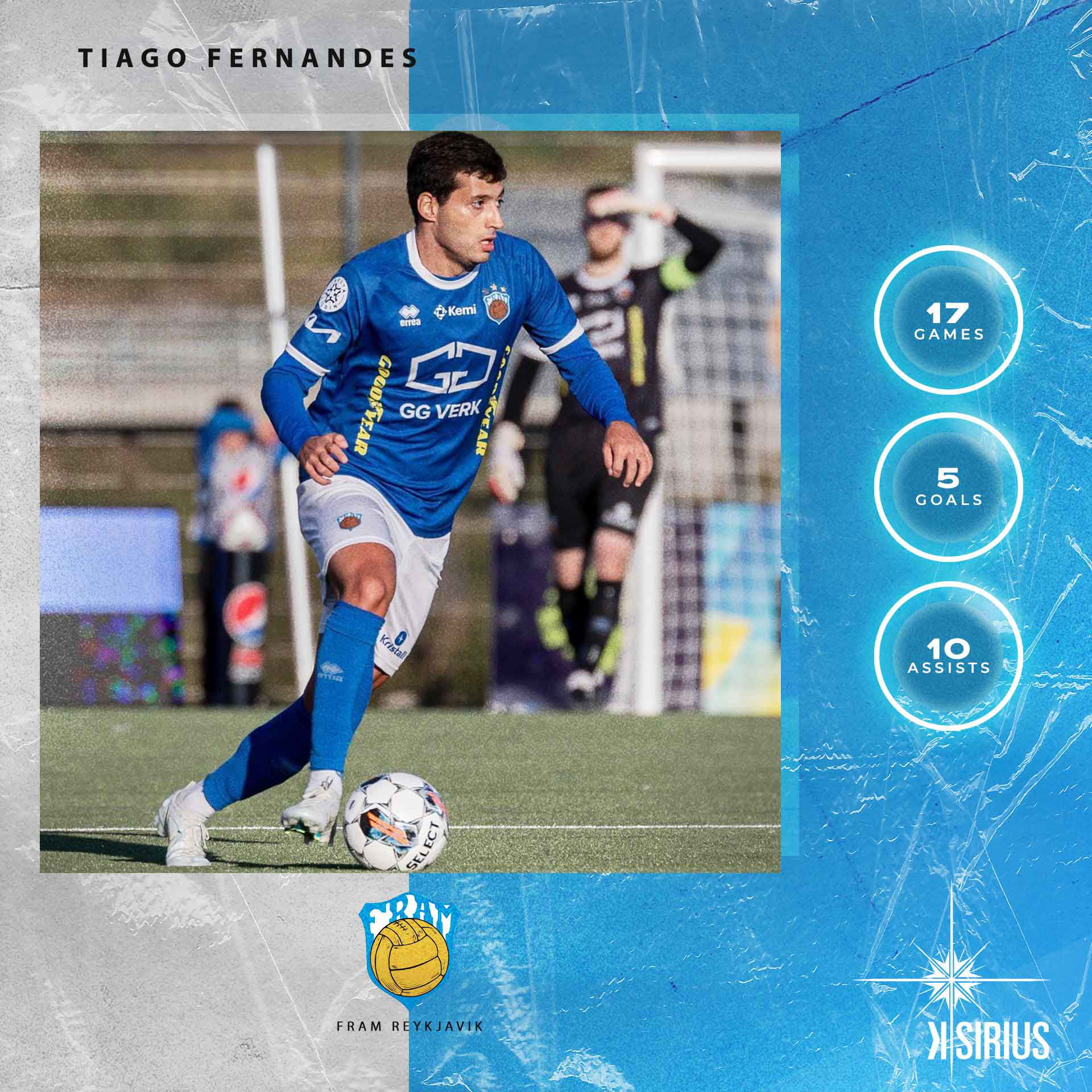 Stats: Tiago Fernandes (Fram Reykjavik)