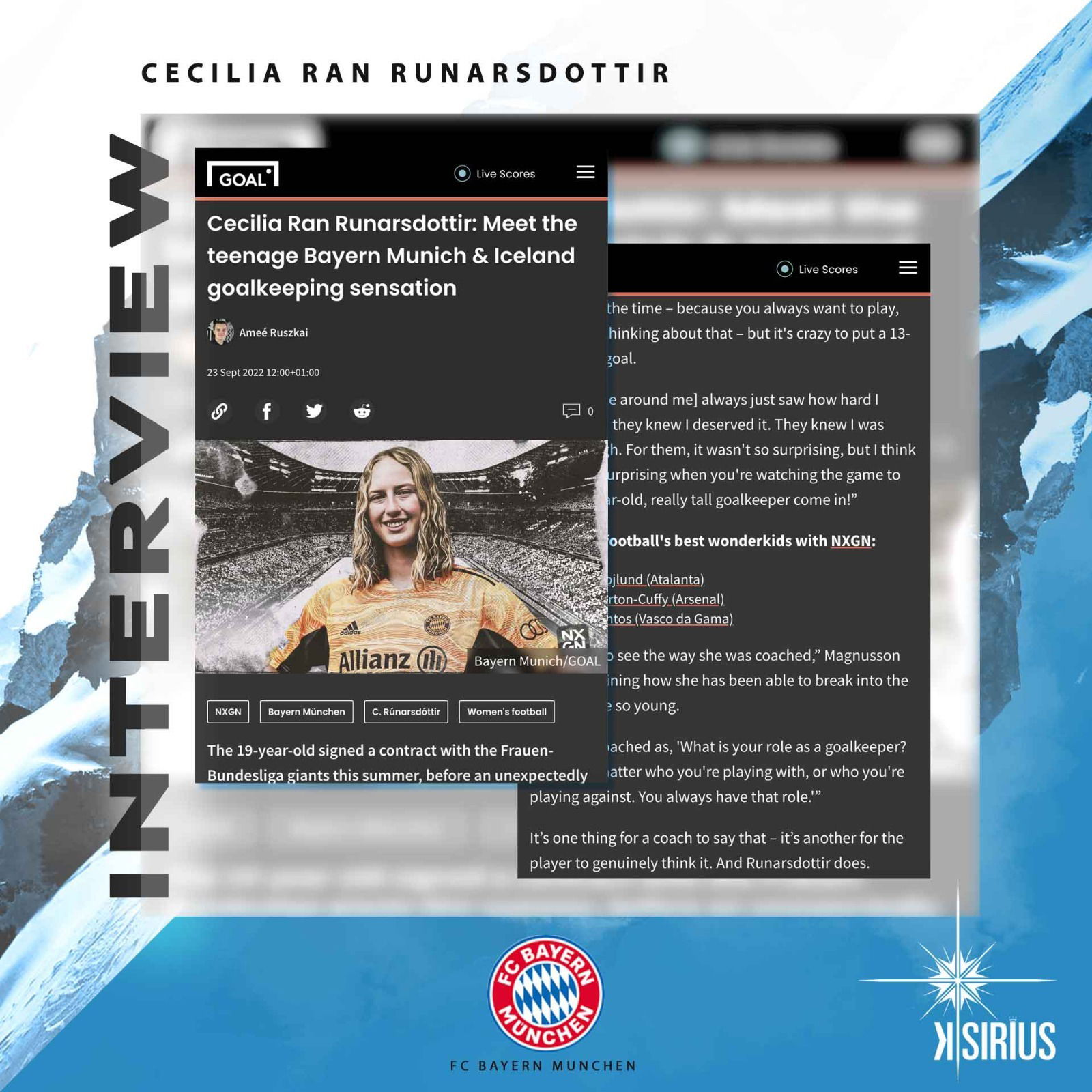 Interview: Cecilía Rán Rúnarsdóttir (FC Bayern München)