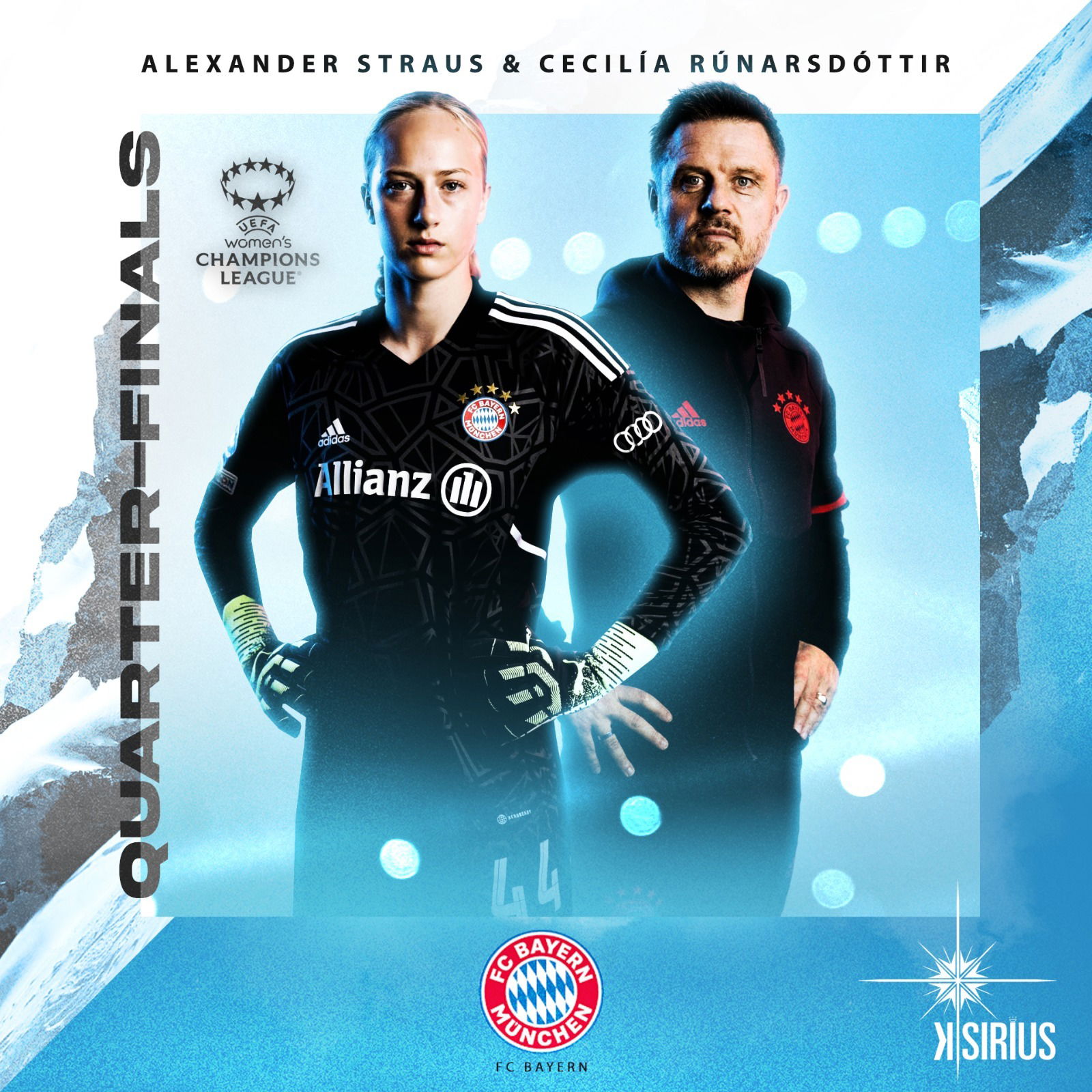 Quarter-Finals: Cecilia Ran Rúnarsdóttir (FC Bayern München) and Alexander Straus (FC Bayern München)