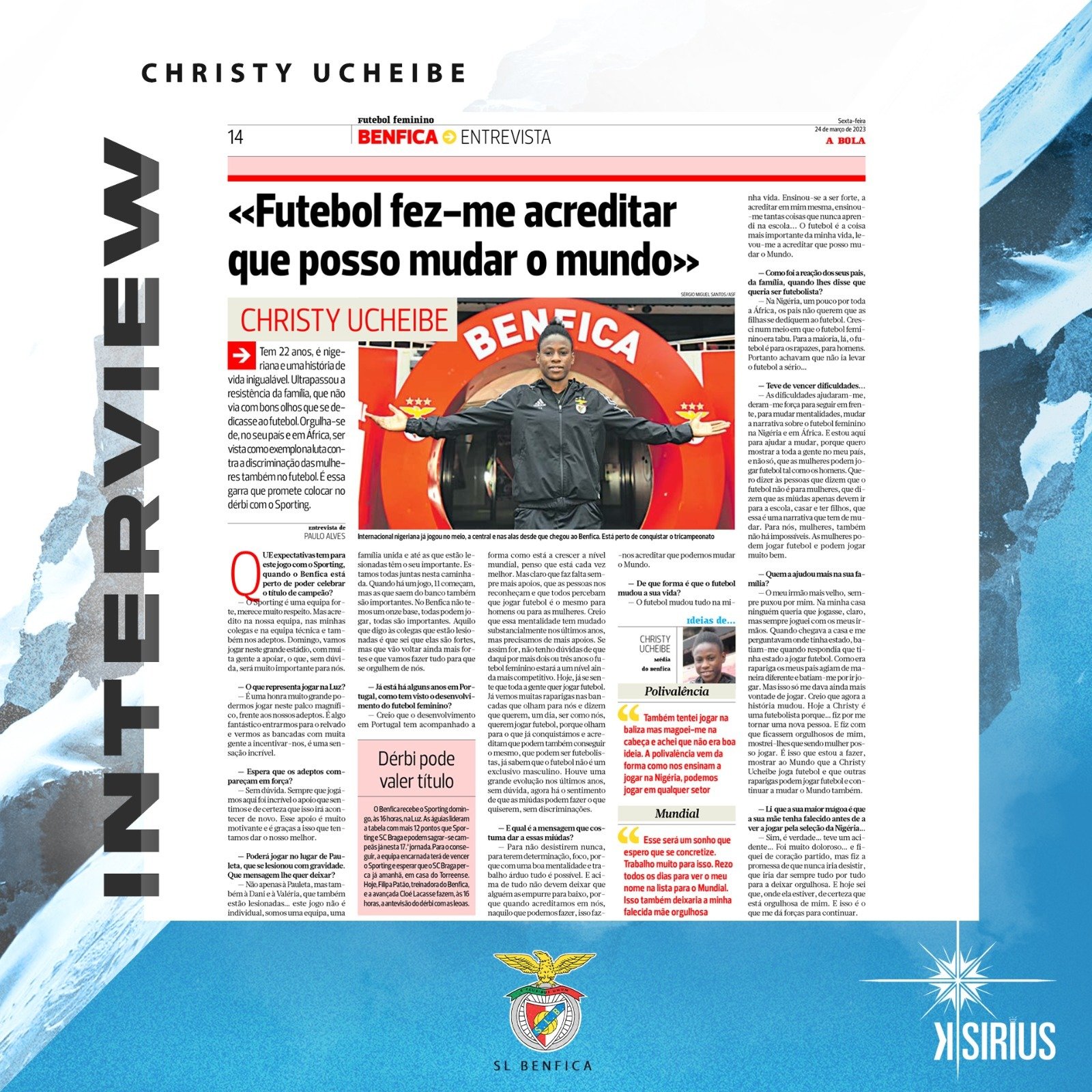 Interview: Christy Ucheibe (SL Benfica)