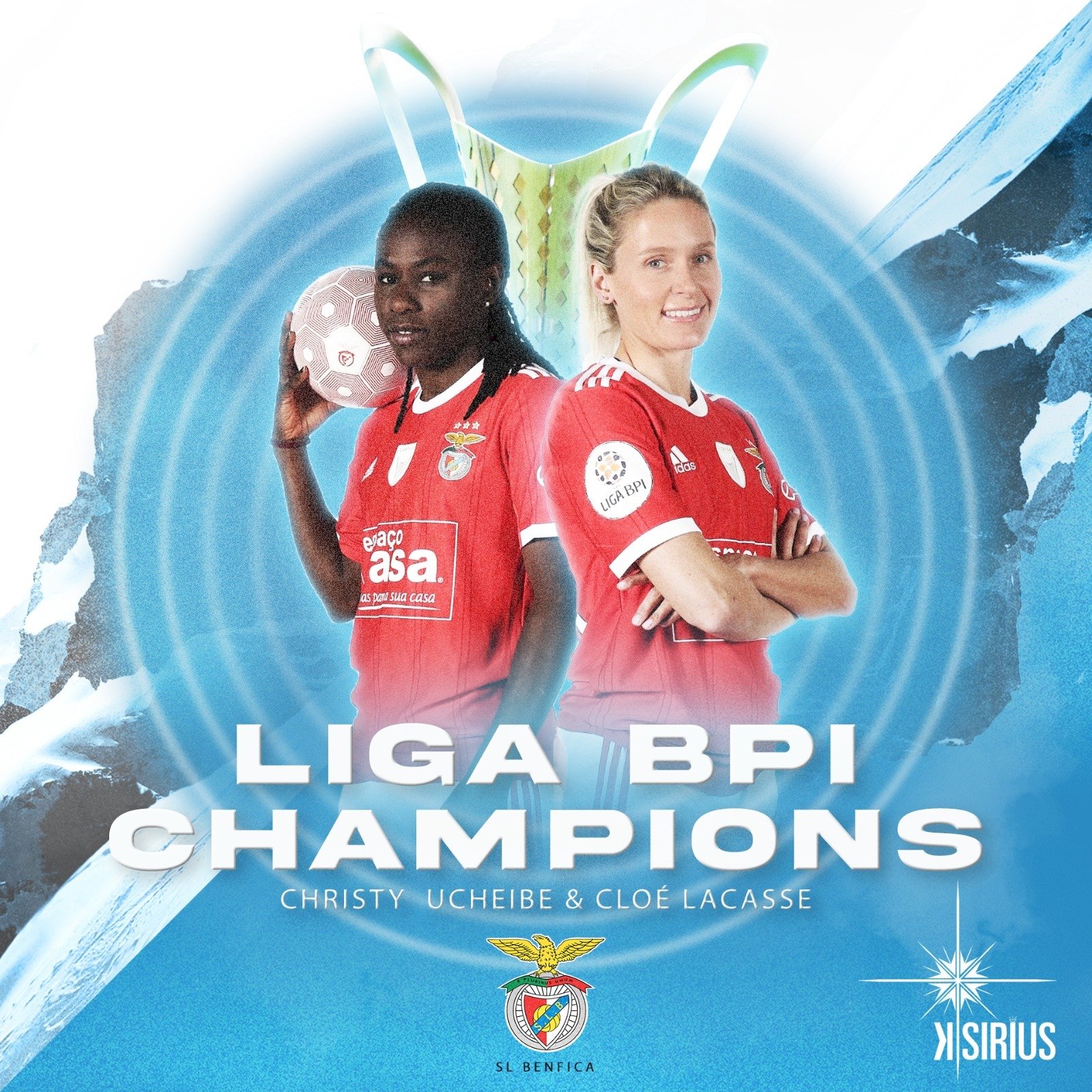 Liga BPI Champions: Christy Ucheibe and Cloé Lacasse (SL Benfica)