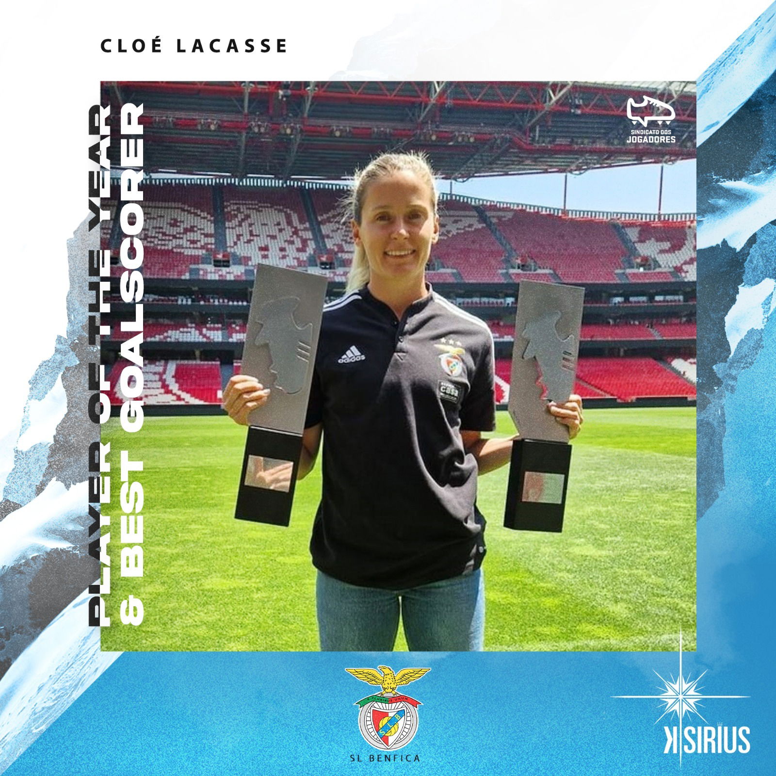 Player of the Year and Best Goal Scorer to Sindicato de Jogadores: Cloé Lacasse (SL Benfica)