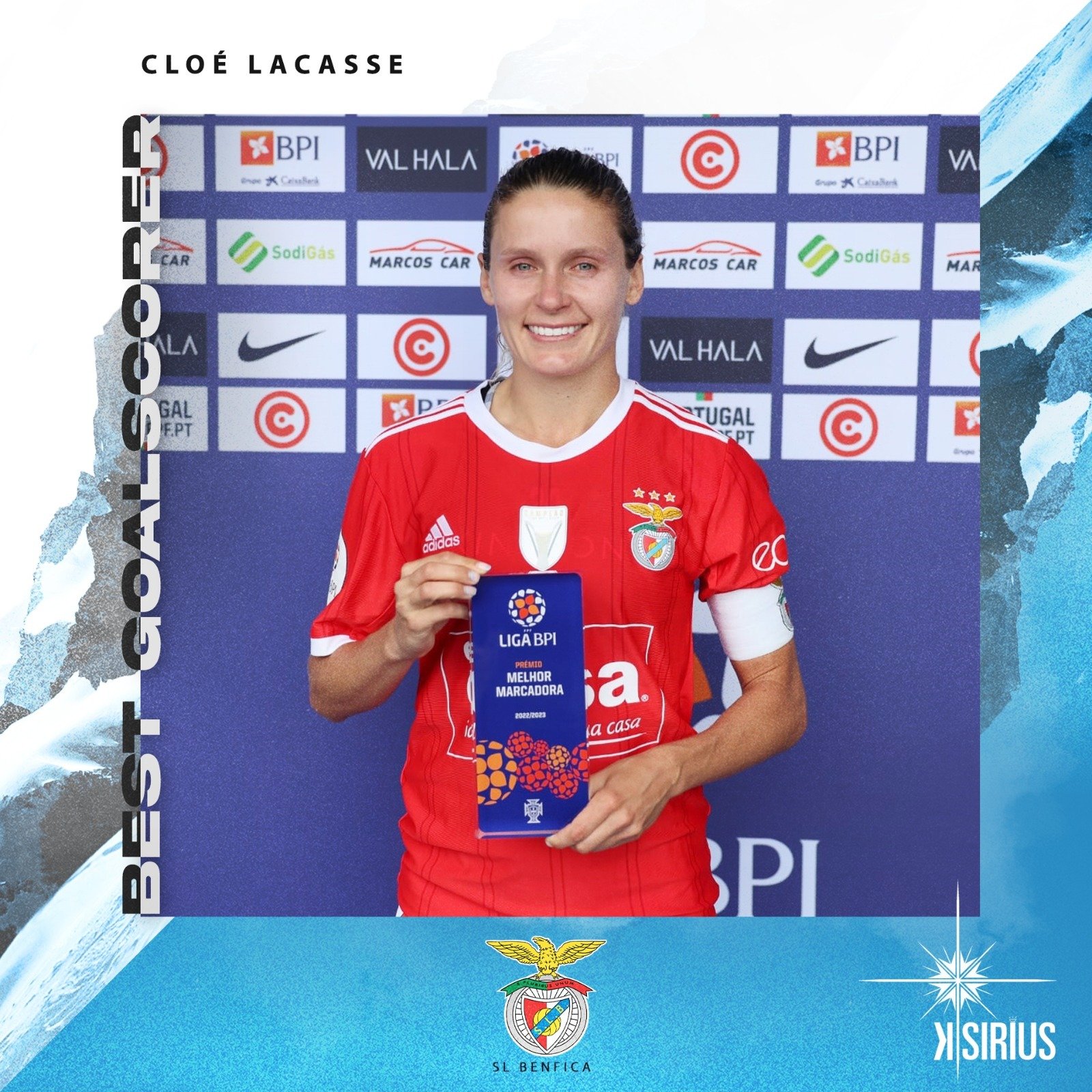 Best Goal Scorer: Cloé Lacasse (SL Benfica)