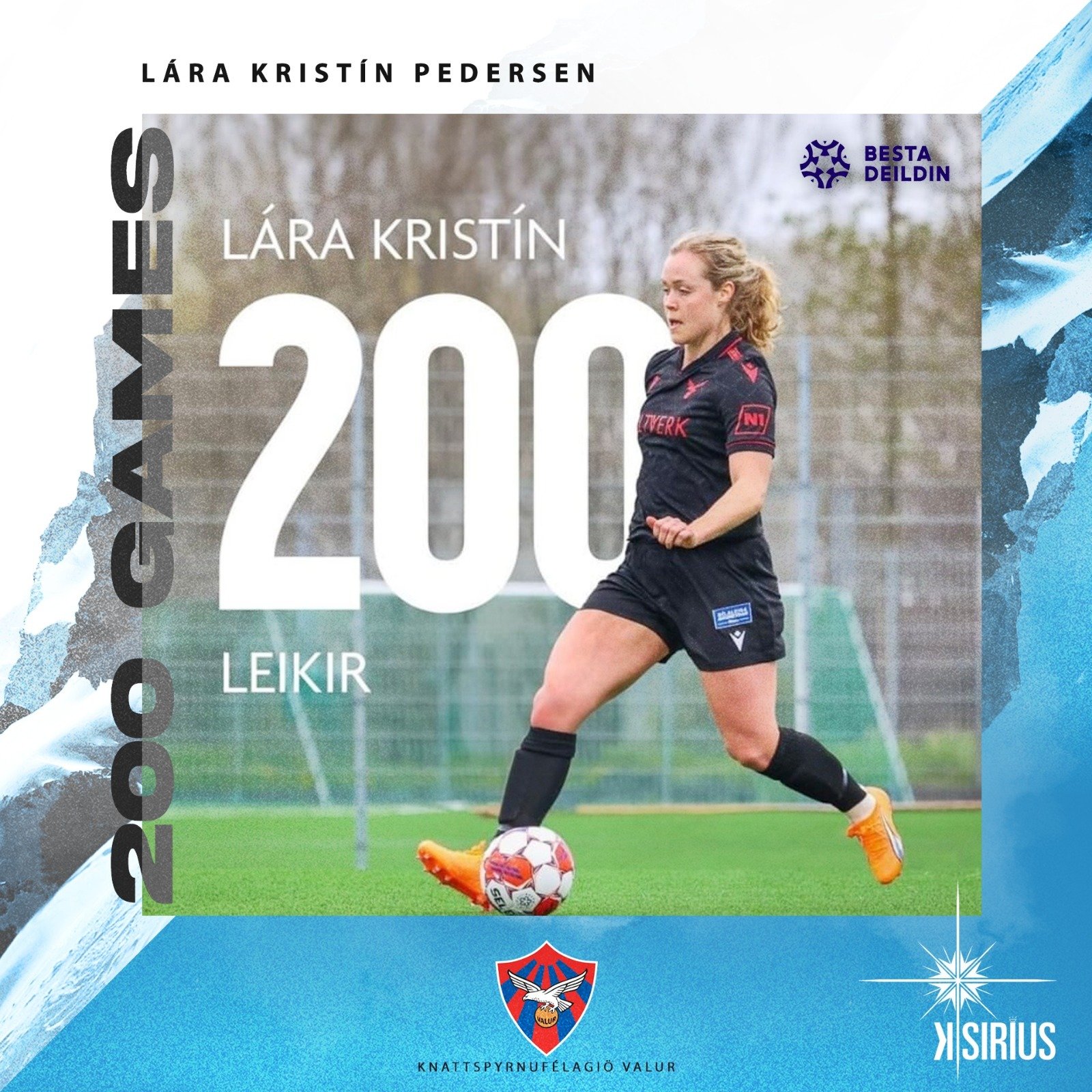 200 Games: Lara Pedersen (Knattspyrnufélagið Valur)
