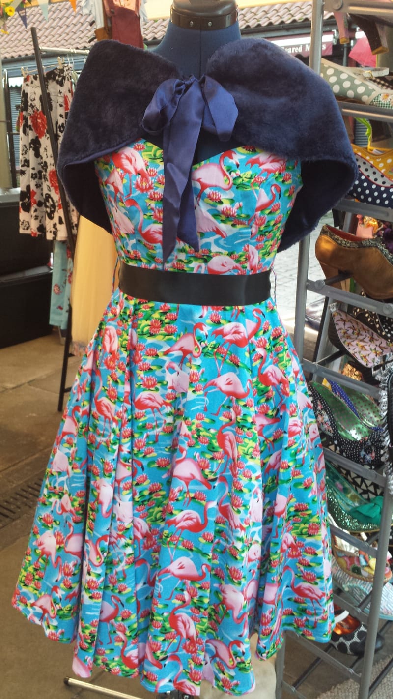 lindy bop flamingo dress