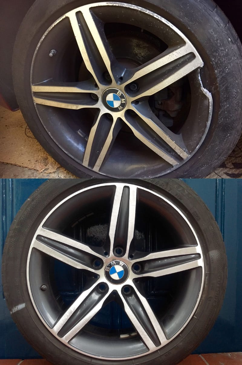BMW Severe Rim Damage Alloywheelwelding.co.uk AlloyWheelwelding.co.uk