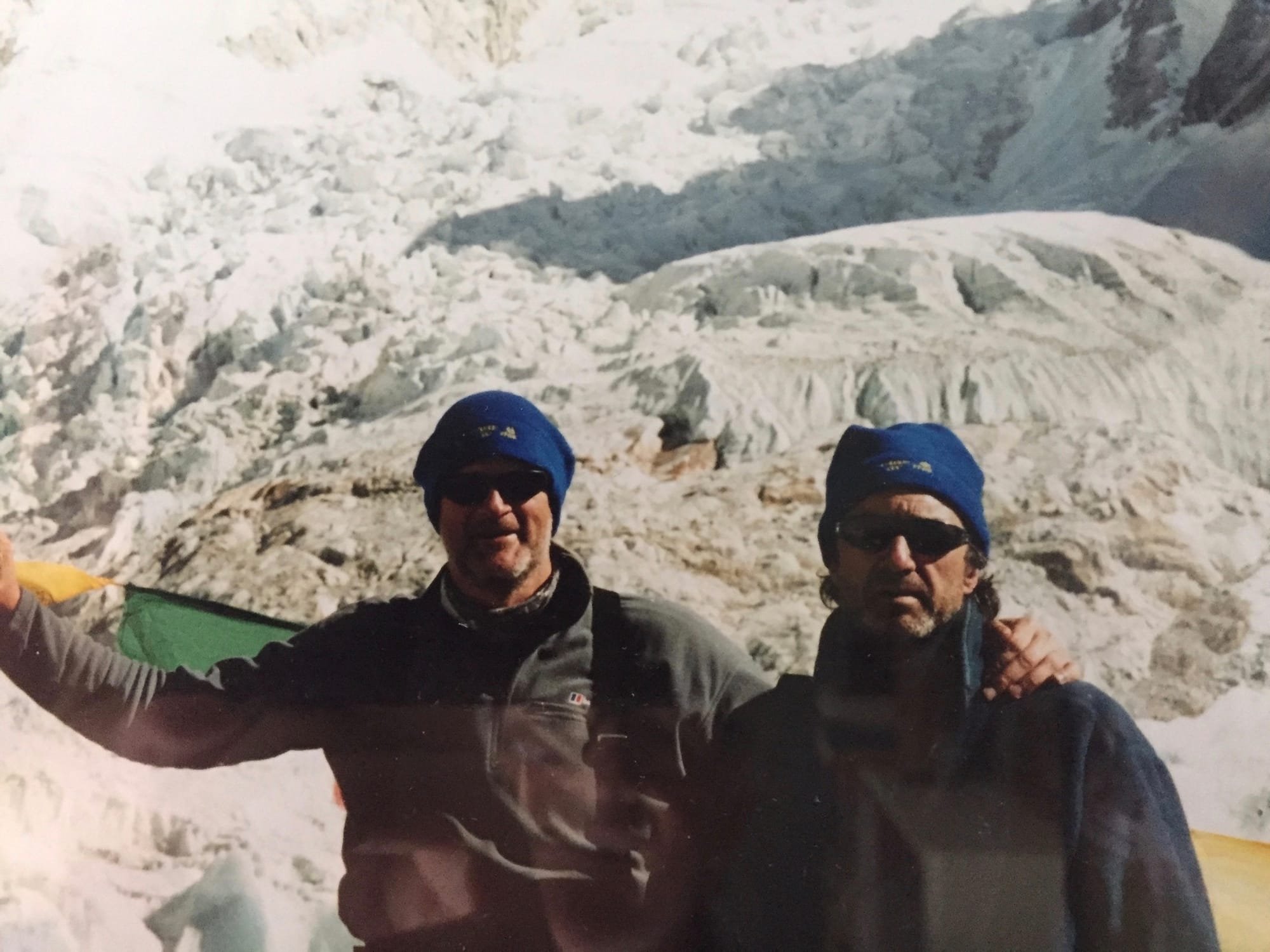 GEORGE IRVING AND ME AT EVEREST BASE CAMP.