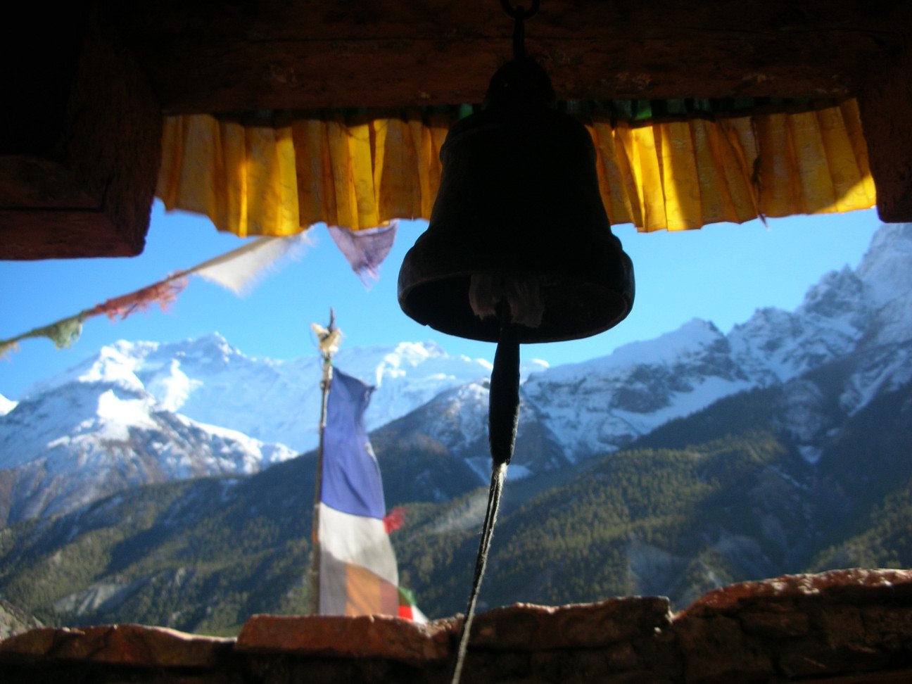 PRAYER FLAGS, MOUNTAINS AND BELLS - EVERYWHERE.