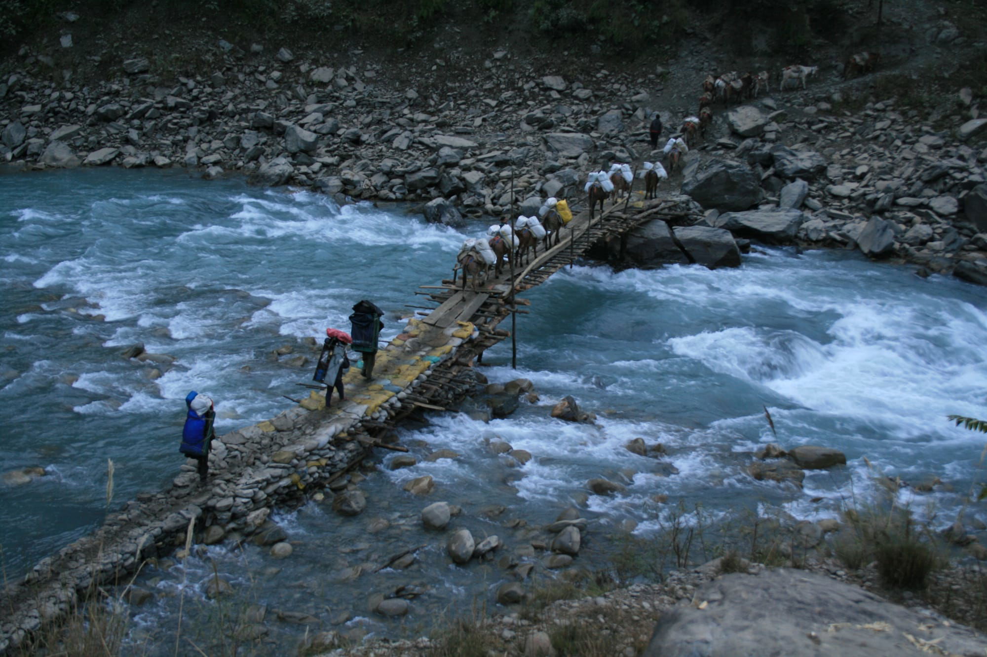 NOT ALL THE RIVER CROSSINGS ARE GLEAMING SWISS STEEL.