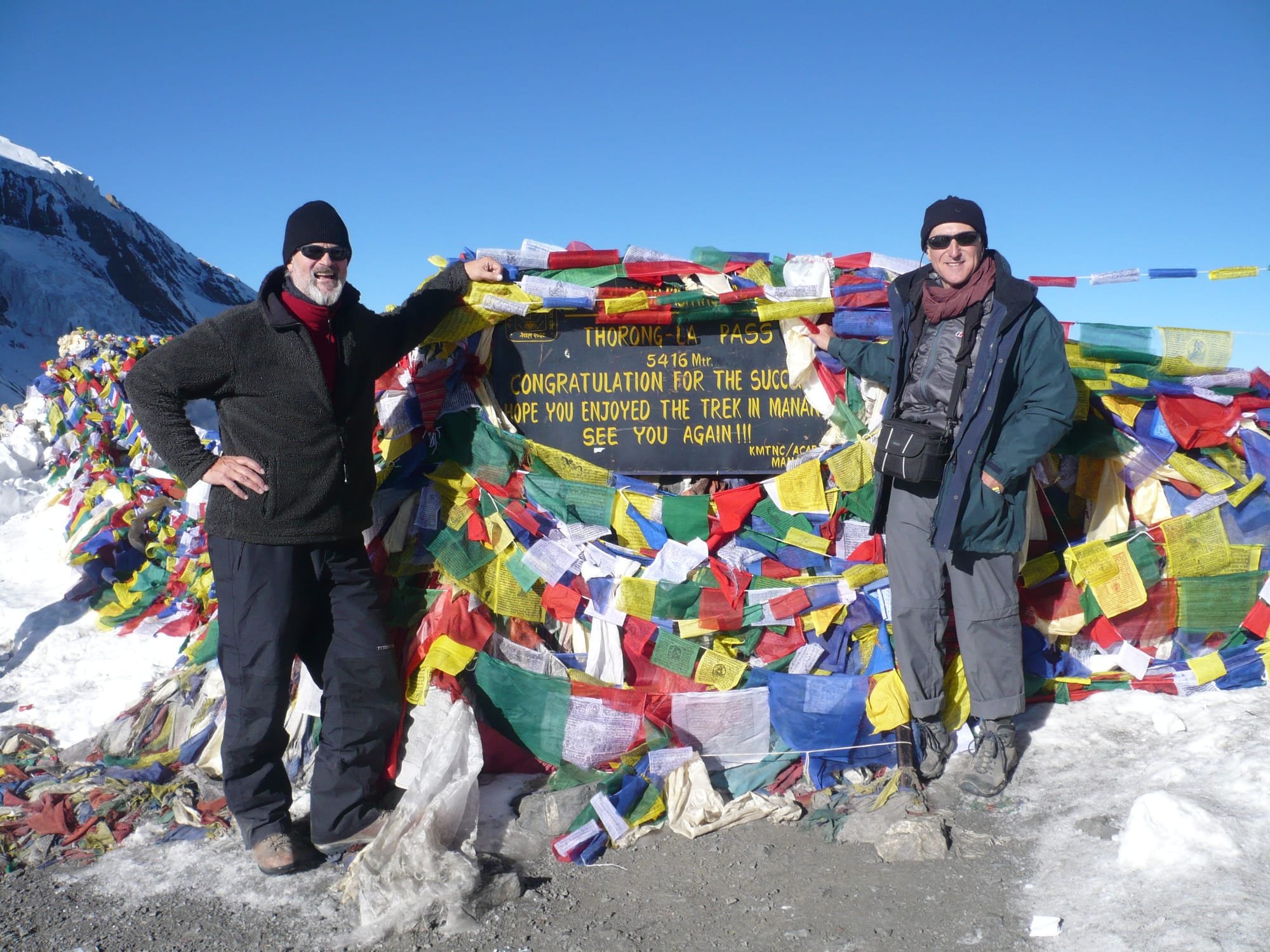MYSELF AND JONATHAN TROSS AT THE TOP OF THE THORONG LA PASS.