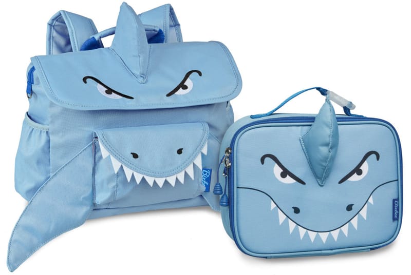 Shark backpack with top lunchbox